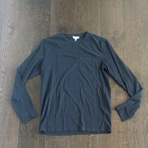 Reiss Dark Blue 100% cotton Long Sleeve Tee